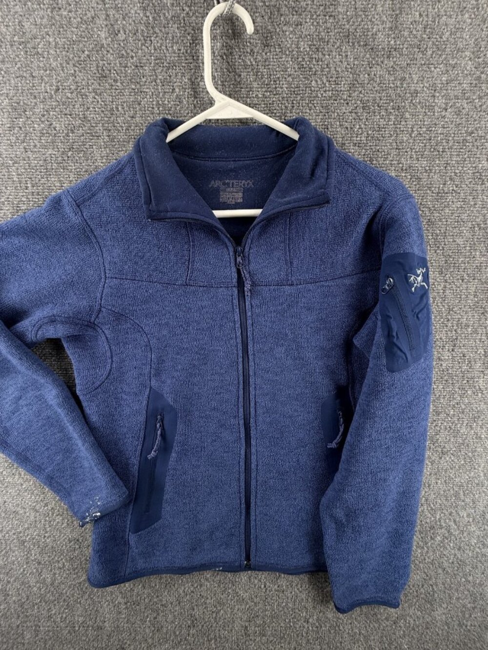 Arc'teryx Jacket Fleece Medium Polyester Logo Blue Womens Gorp Solid Covert
